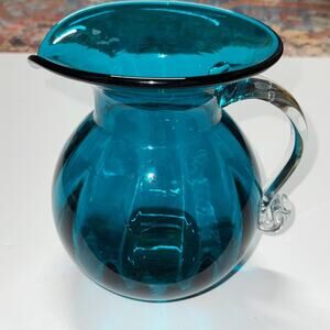 Blenko Teal Blue Glass Pitcher 2017